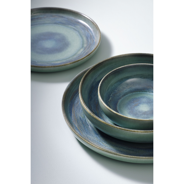 Plate Palmer Miami 11 inch Green Stoneware [ Set of 6 ]