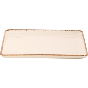 PLATE 23X17 RECT. CREAM AKOYA 9 x 6.75 inch [ Set of 6 ]